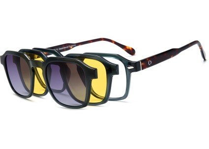 Lunette de vue Polar Double Clip  Homme - Ultem + Clip magnétique solaire polarisée + Clip de conduite de nuit - OCP642_C2 - OSM