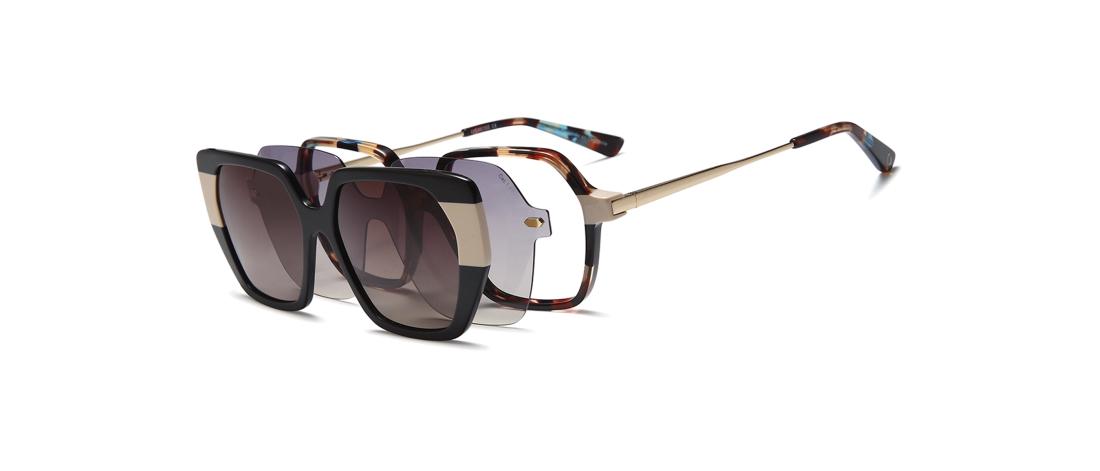 Lunette de vue Polar Clip  Femme - Acétate + Clip magnétique solaire polarisé - OCP620_C3 - OSMOSE - Octika