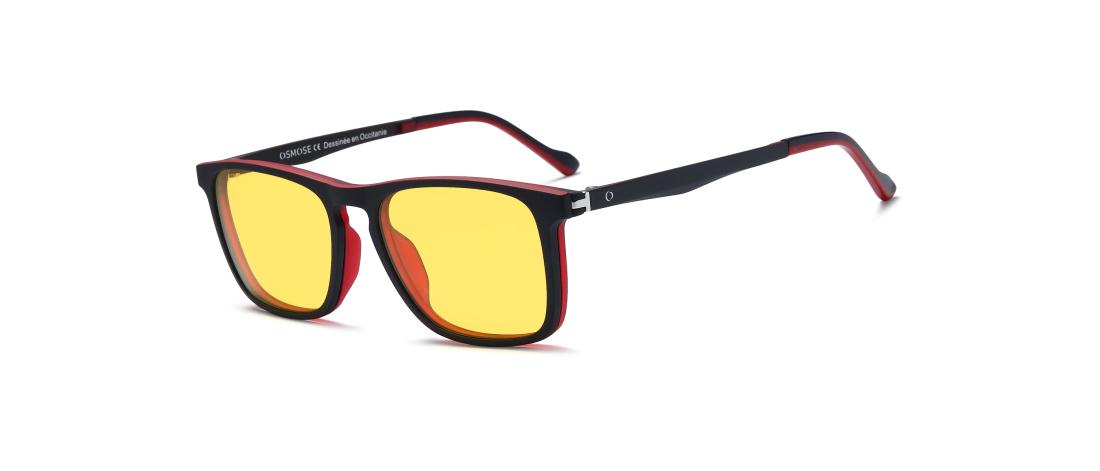 Lunette de vue Polar Double Clip  Homme - Ultem + Clip magnétique solaire polarisée + Clip de conduite de nuit - OCP640_C4 - OSM
