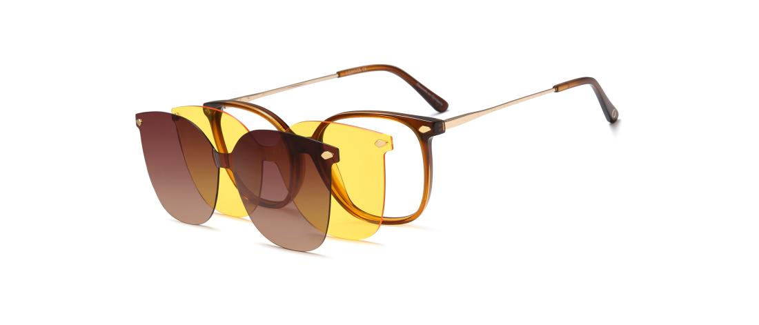 Lunette de vue Polar Clip  Femme - Acétate + Clip magnétique solaire polarisé - OCP562_C2 - OSMOSE - Octika