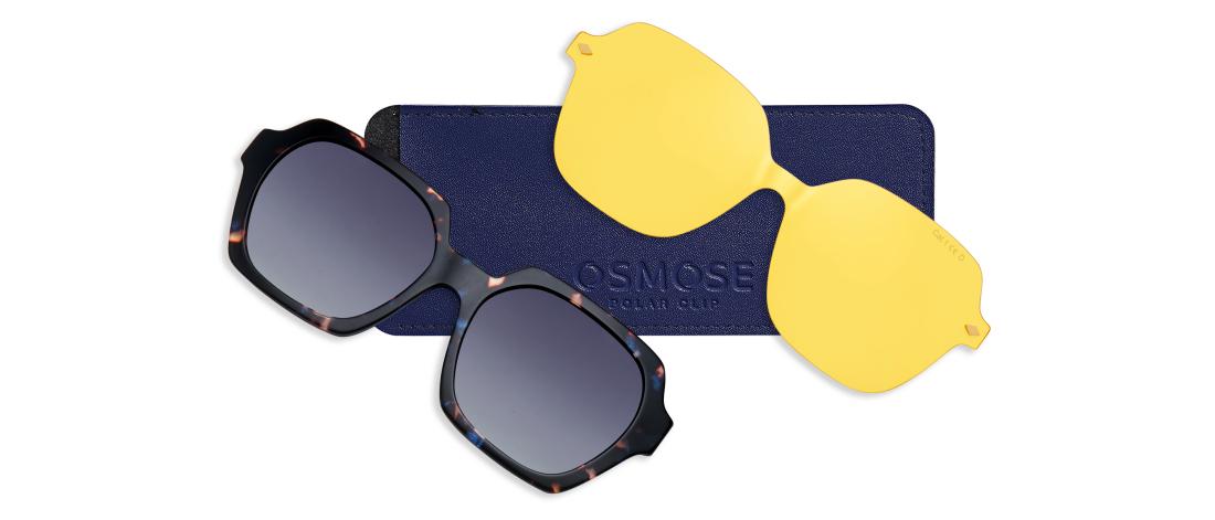 Lunette de vue Polar Clip  Femme - Acétate + Clip magnétique solaire polarisé - OCP630_C4 - OSMOSE - Octika