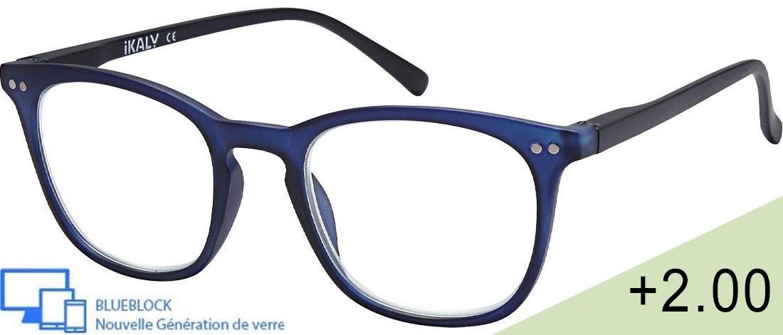 Men's Reading Glasses - BA_C5_200 - injected plastic (CP/TR90) - Anti-blue light -  blueblock pre-mounted reading Optics - IKAL