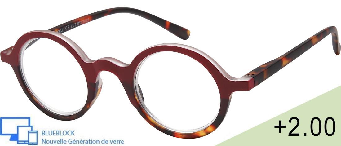  Women's Reading Glasses - LI_C1_200 - injected plastic (CP/TR90) - Anti-blue light -  blueblock pre-mounted reading Optics - IK