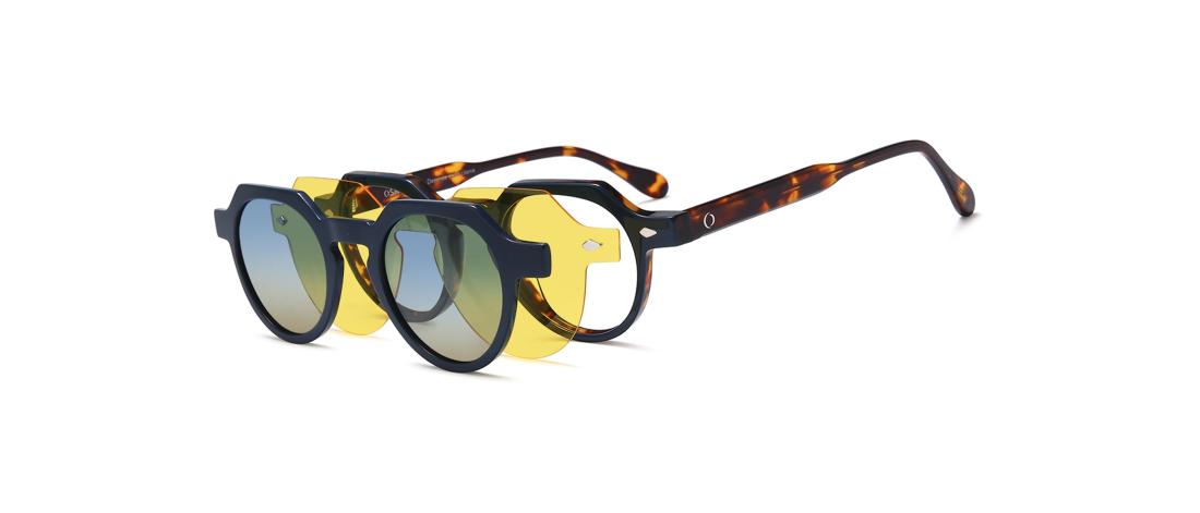 Polar Clip eyewear  Men - Acetate + Polarized solar magnetic clip - OCP628_C2 - OSMOSE - Octika