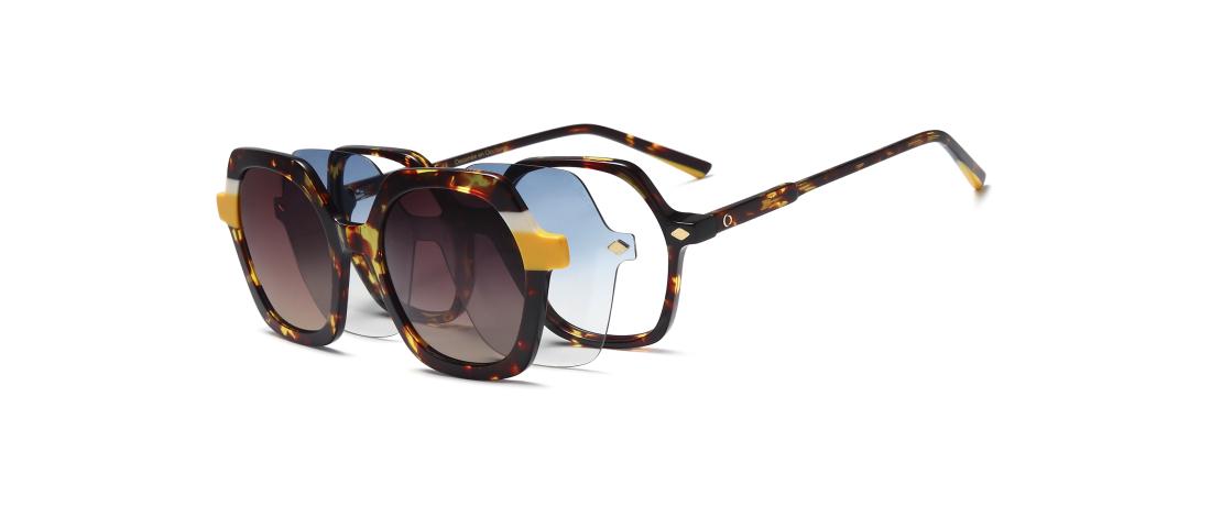 Polar Clip eyewear  Women - Acetate + Polarized solar magnetic clip - OCP623_C2 - OSMOSE - Octika