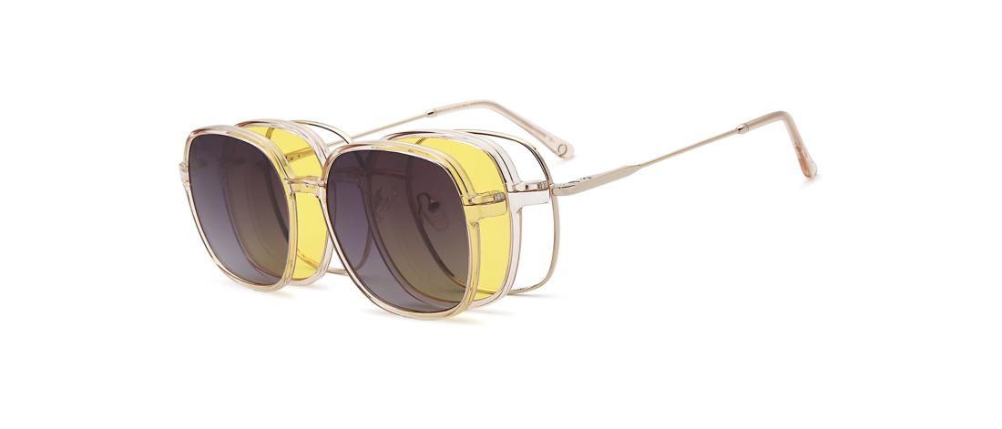  Women's Polar Clip Eyeglasses - Metal + Polarized Solar Magnetic Clip - OCP554_C1 - Osmose Eyewear - Octika