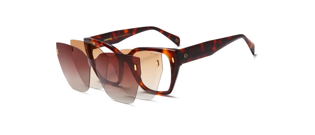 Polar Clip eyewear  Women - Acetate + Polarized solar magnetic clip - OCP609_C2 - OSMOSE - Octika