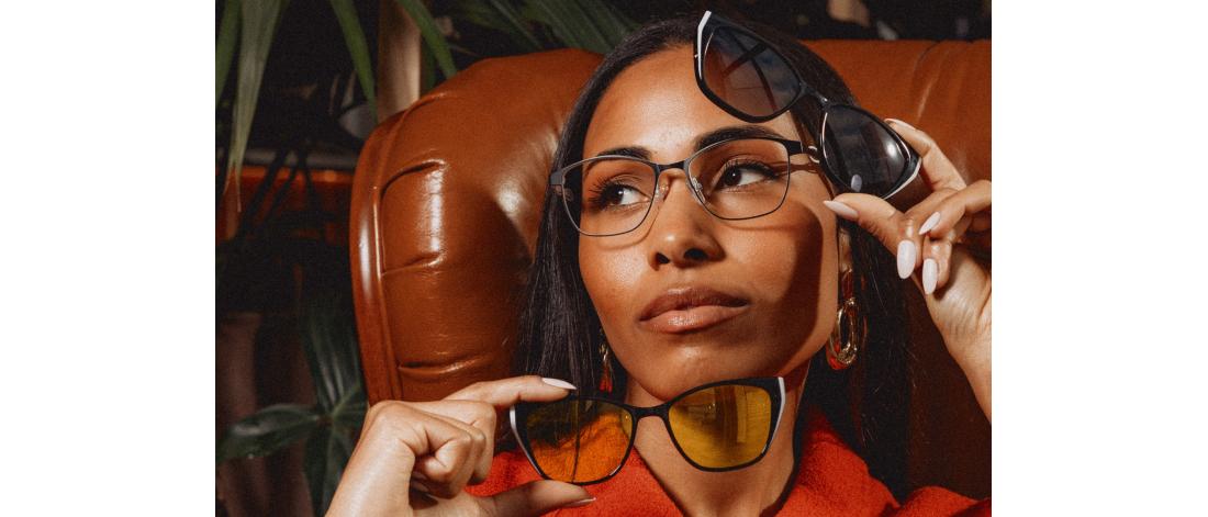  Women's Polar Clip Eyeglasses - Metal + Polarized Solar Magnetic Clip - OCP643_C3 - Osmose Eyewear - Octika