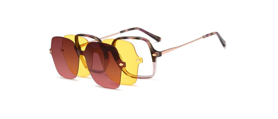 Polar Clip eyewear  Women - Acetate + Polarized solar magnetic clip - OCP563_C1 - OSMOSE - Octika
