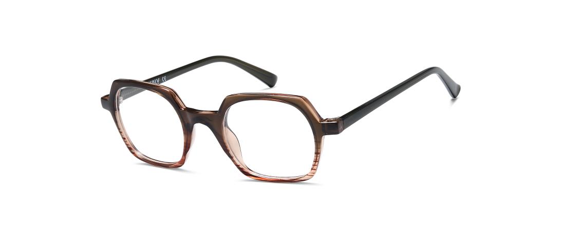 Montura Optica  Unisex - Raya caqui/marrón - OP391_C1 - Ikaly - Octika