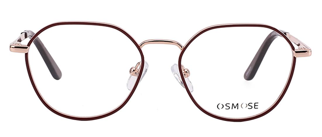 OS869_C2 - Occhiali da Vista  Donna - metallo - oro rosa / bordeaux