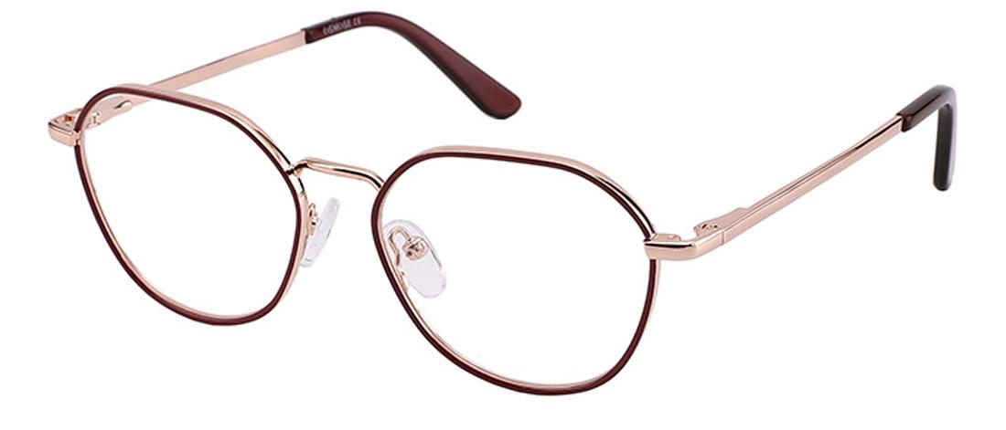 OS869_C2 - Occhiali da Vista  Donna - metallo - oro rosa / bordeaux