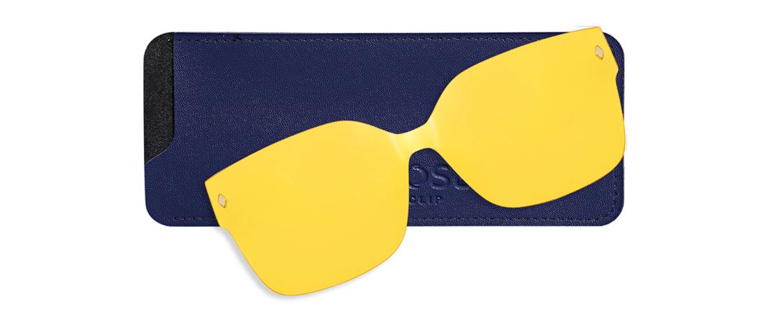 Clip Magnetico Giallo da Guida Notturna  Donna - Ultem - OCP632_CLIP_DRIVE- Octika