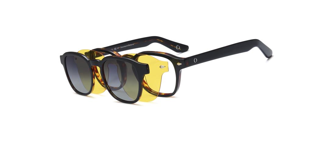 Occhiali da vista Polar Clip  Uomo - Acetato + Clip magnetica da sole polarizzata - OCP597_C1 - OSMOSE - Octika