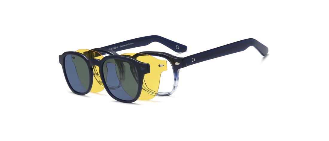 Occhiali da vista Polar Clip  Uomo - Acetato + Clip magnetica da sole polarizzata - OCP597_C3 - OSMOSE - Octika
