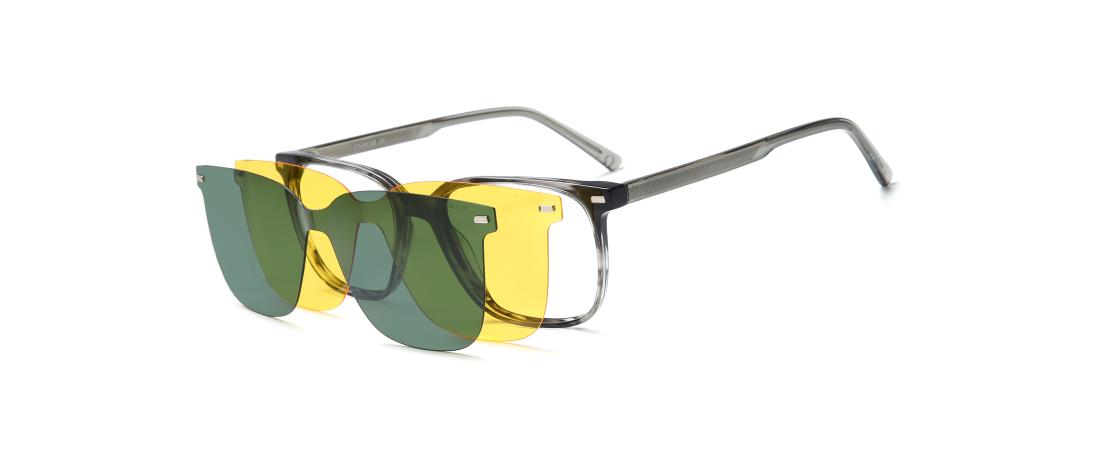 Occhiali da vista Polar Clip  Uomo - Acetato + Clip magnetica da sole polarizzata - OCP559_C2 - OSMOSE - Octika