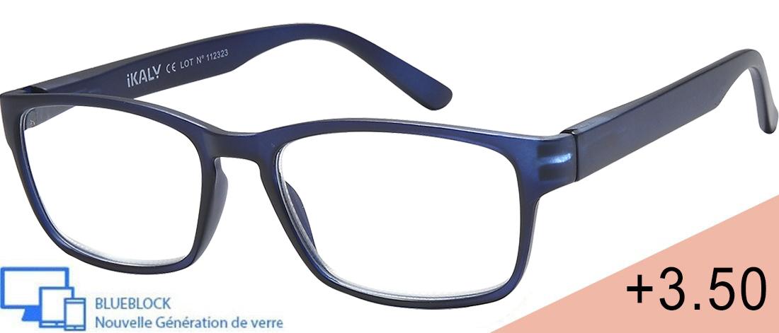 Óculos lupa de leitura Blueblock  Homem - AU_C3_350 - Plástico (CP/TR90) - Anti-luz azul - Ótica pré-montada Blueblock - IKALY -