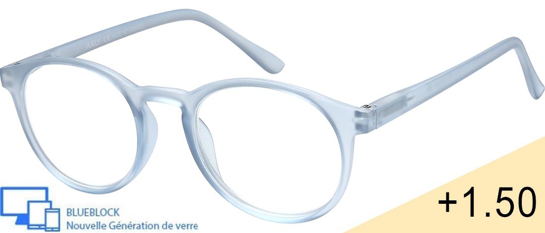 Óculos lupa de leitura Blueblock  Unissexo - MI_C4_150 - Plástico (CP/TR90) - Anti-luz azul - Ótica pré-montada Blueblock - IKAL