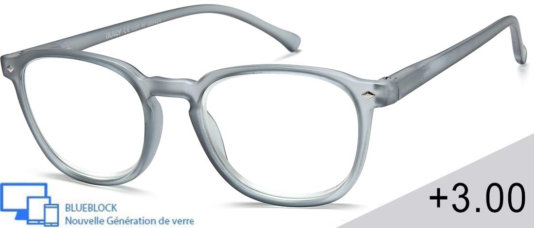 Óculos lupa de leitura Blueblock  Homem - RA_C3_300 - Plástico (CP/TR90) - Anti-luz azul - Ótica pré-montada Blueblock - IKALY -