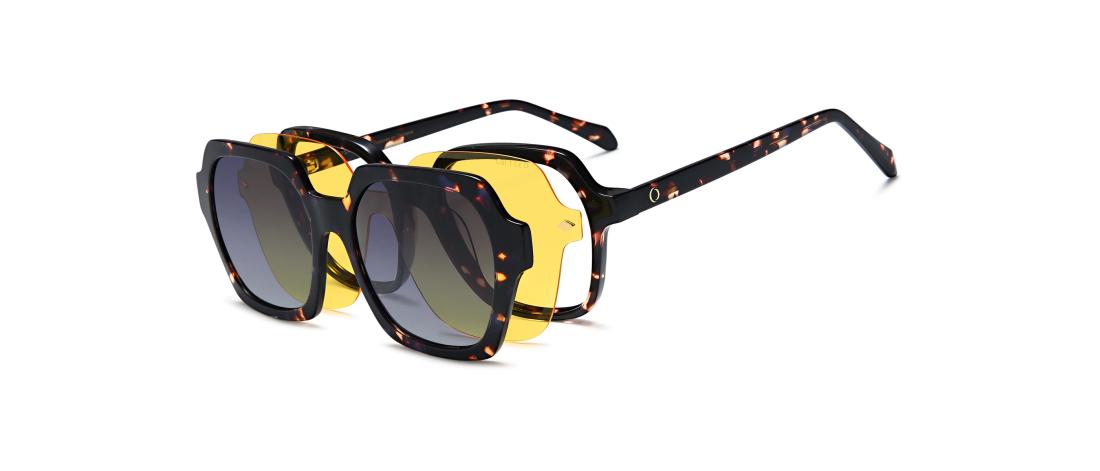 Óculos graduados Polar Clip  Mulher - Acetato + Clip solar magnético polarizado - OCP630_C4 - OSMOSE - Octika